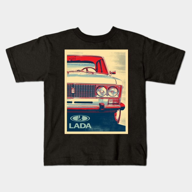Lada - Russian classic car Kids T-Shirt by hottehue